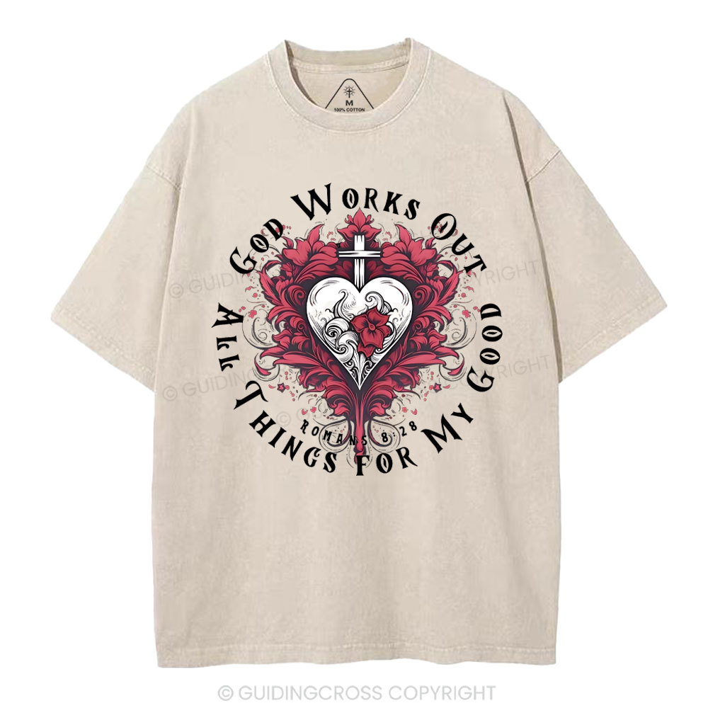 God Works Out Christian Washed T-Shirt