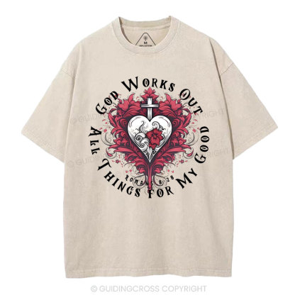 God Works Out Christian Washed T-Shirt