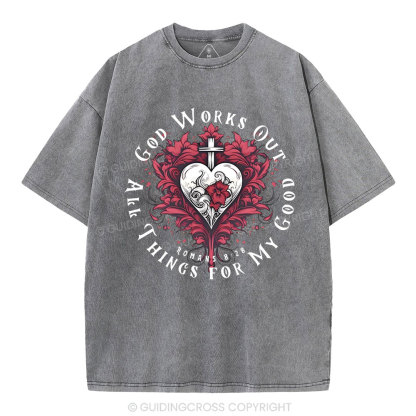 God Works Out Christian Washed T-Shirt