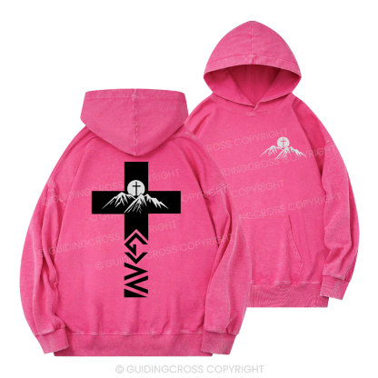 God is Greater Than Highs and Lows Christian Washed Hoodie