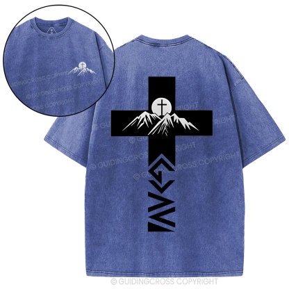 God is Greater Than Highs and Lows Christian Washed T-Shirt