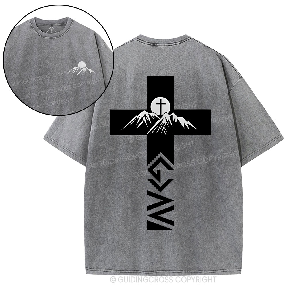 Double-sided sample washed T-Shirt Sale - GuidingCross