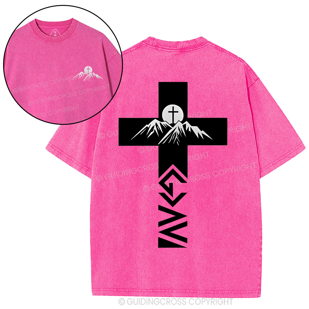 God is Greater Than Highs and Lows Christian Washed T-Shirt