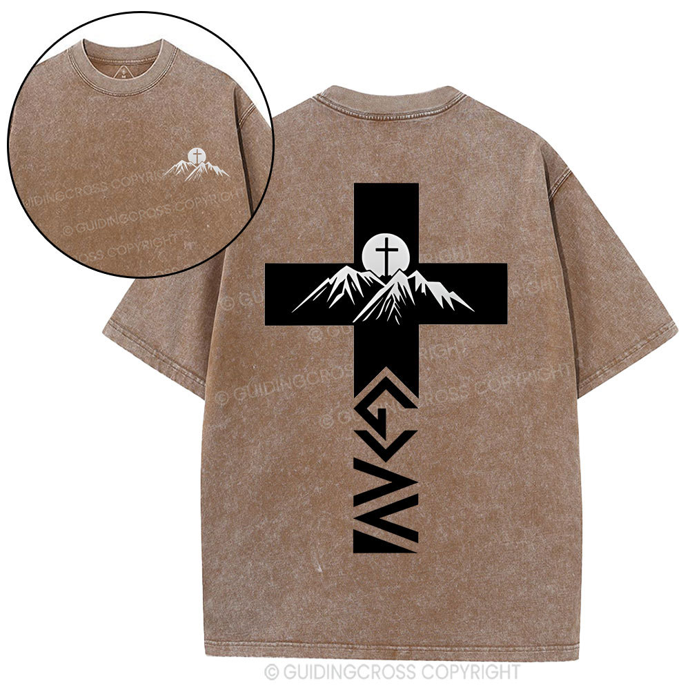 God is Greater Than Highs and Lows Christian Washed T-Shirt