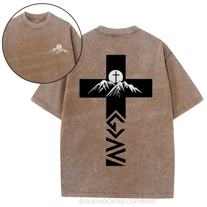 God is Greater Than Highs and Lows Christian Washed T-Shirt