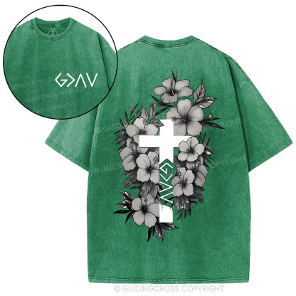 God is greater than the highs and lows Christian Washed T-Shirt