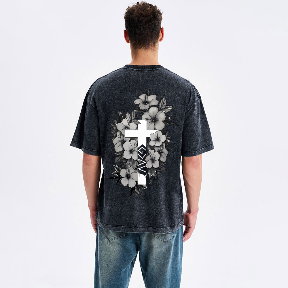 God is greater than the highs and lows Christian Washed T-Shirt