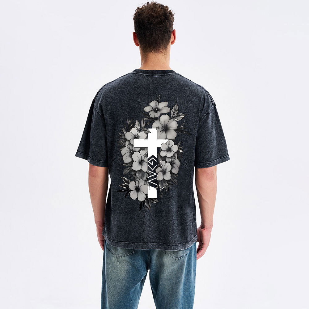 God is greater than the highs and lows Christian Washed T-Shirt