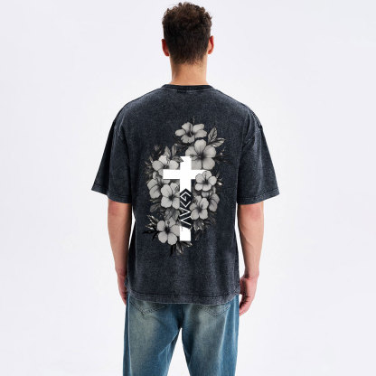 God is greater than the highs and lows Christian Washed T-Shirt