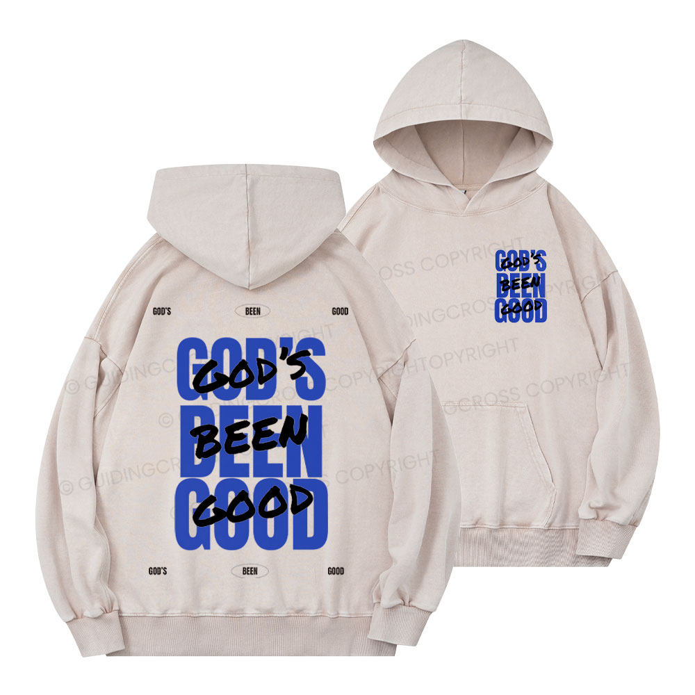 God's Been Good Christian Washed Hoodie