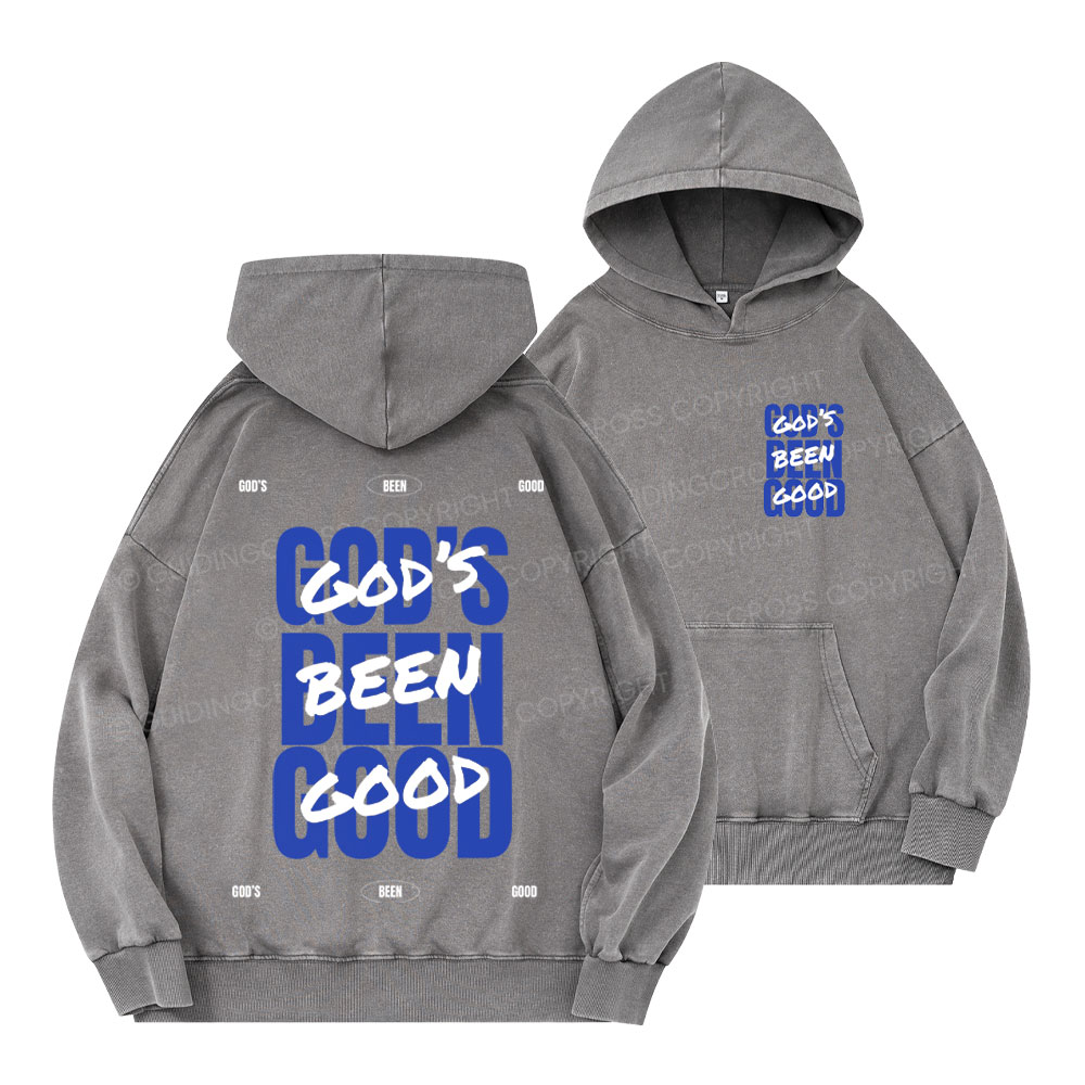God's Been Good Christian Washed Hoodie