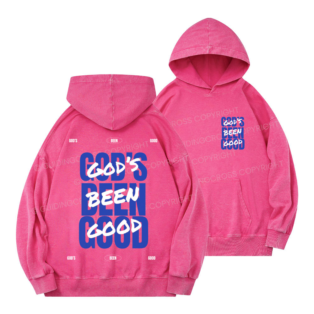 God's Been Good Christian Washed Hoodie