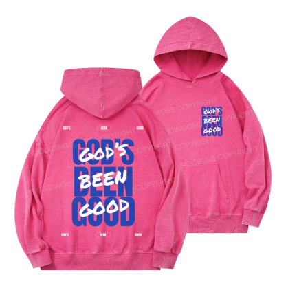 God's Been Good Christian Washed Hoodie