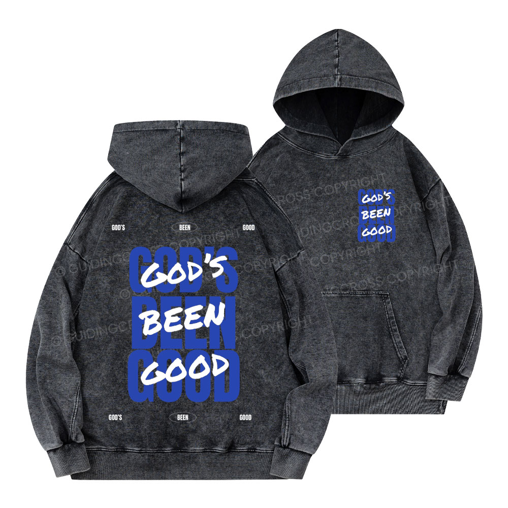 God's Been Good Christian Washed Hoodie