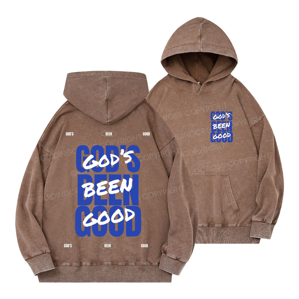 God's Been Good Christian Washed Hoodie