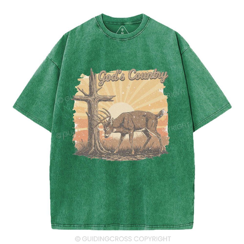 God's Country Christian Washed T-Shirt