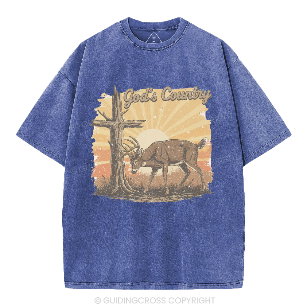 God's Country Christian Washed T-Shirt