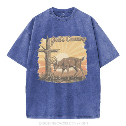 God's Country Christian Washed T-Shirt