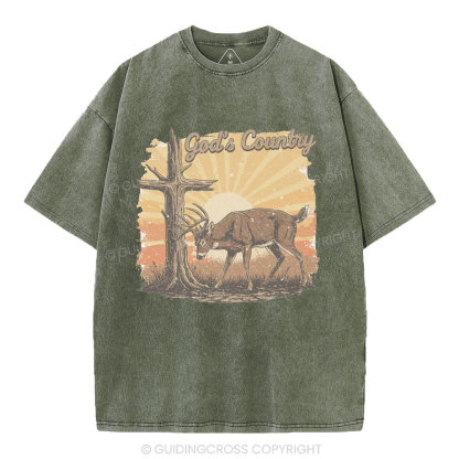 God's Country Christian Washed T-Shirt