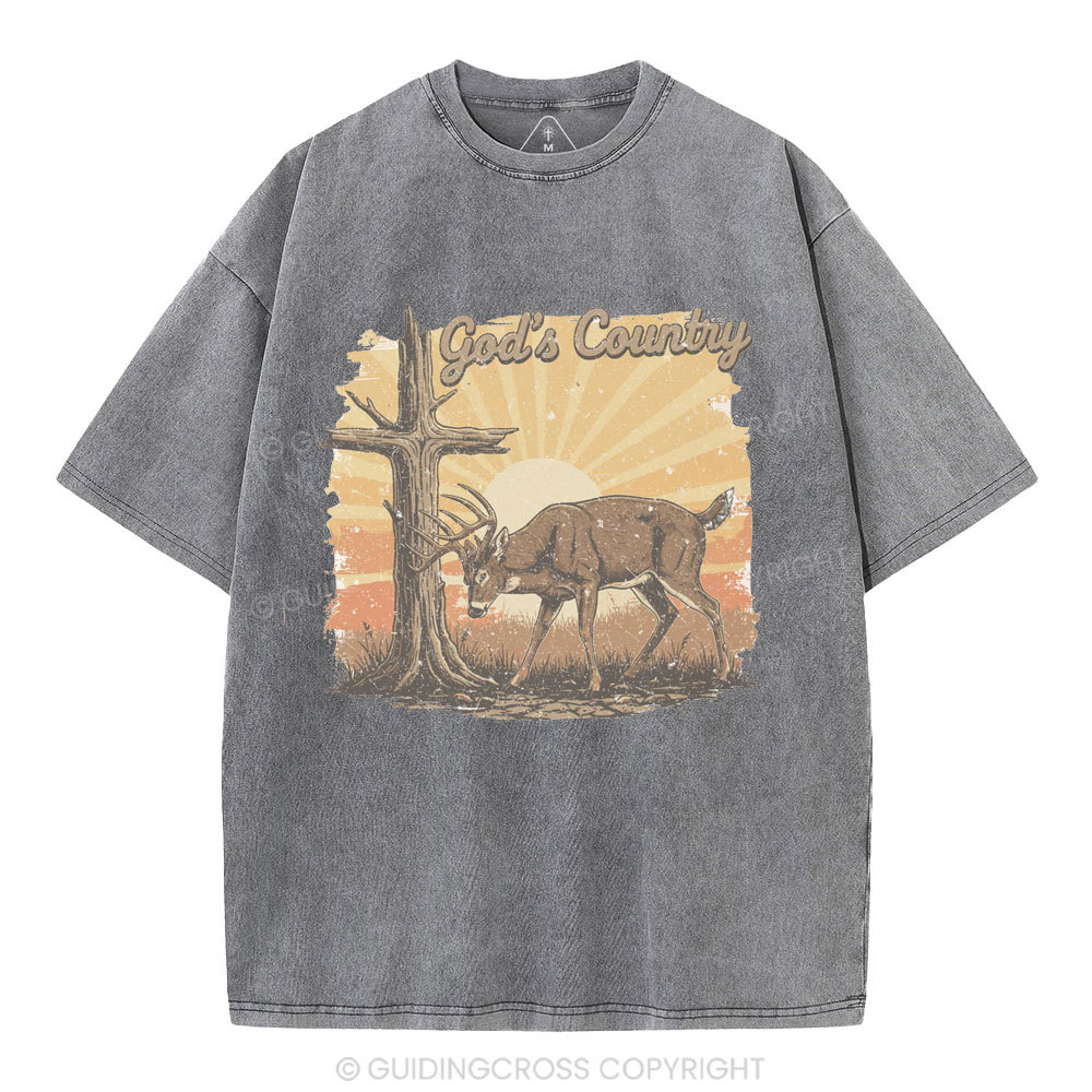 God's Country Christian Washed T-Shirt