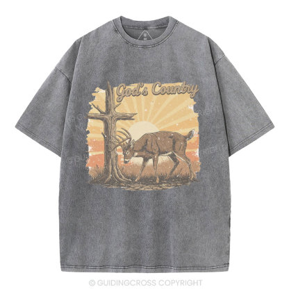 God's Country Christian Washed T-Shirt