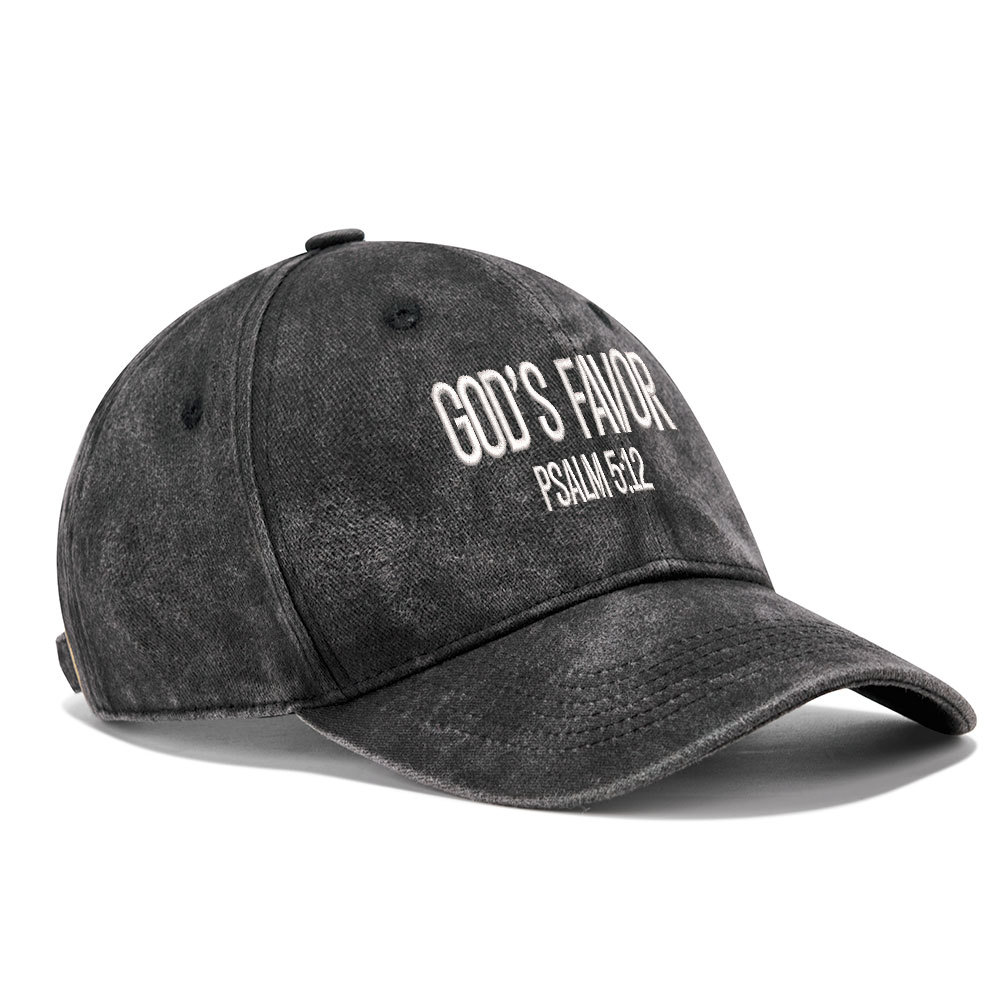 God's Favor Christian Couple Washed Hat