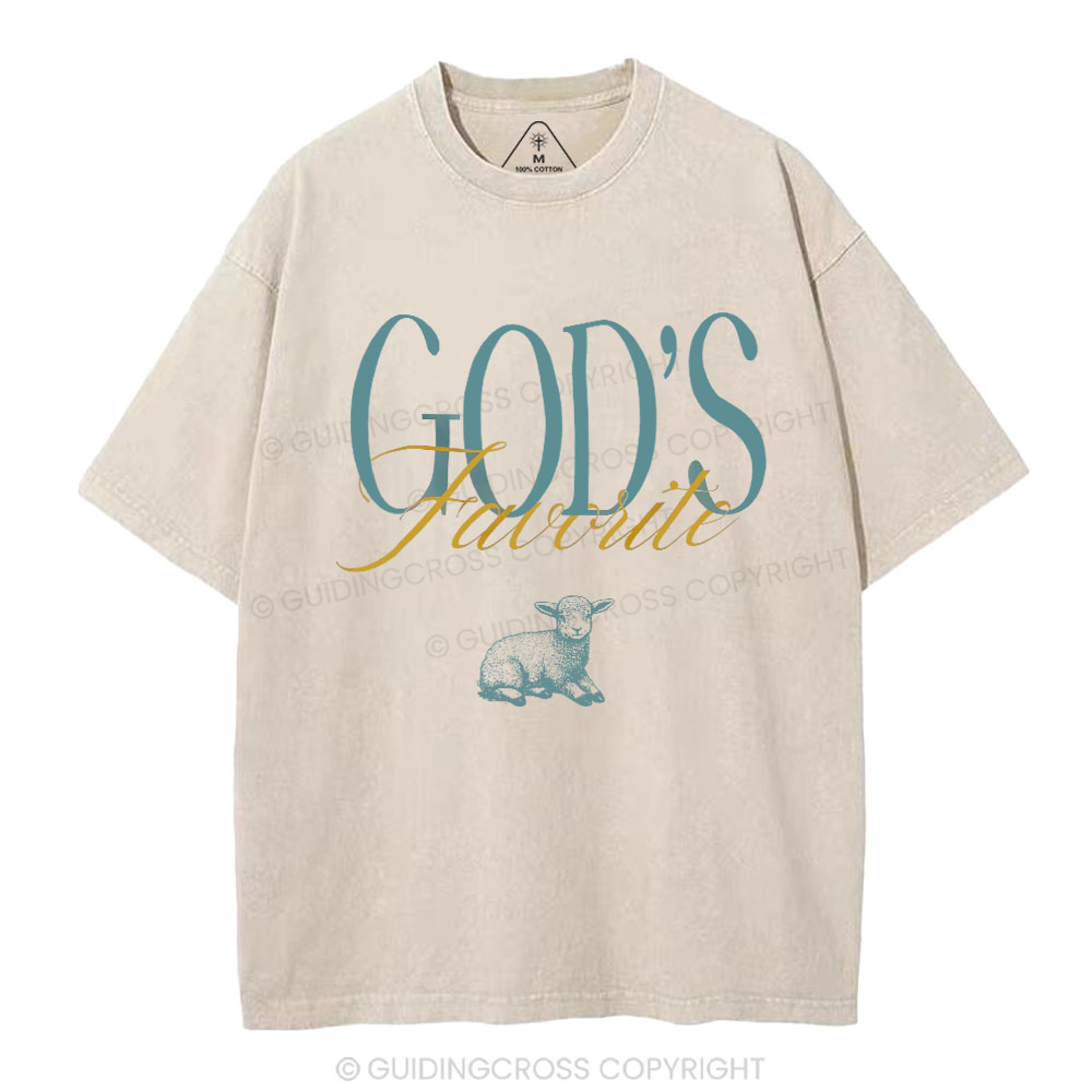 God's Favorite Christian Washed T-Shirt