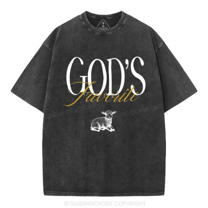 God's Favorite Christian Washed T-Shirt