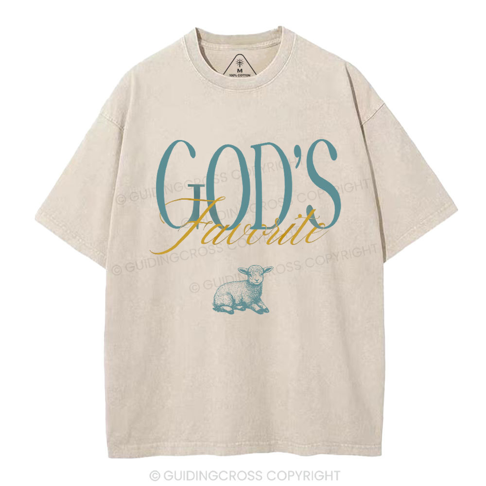 God's Favorite Christian Washed T-Shirt