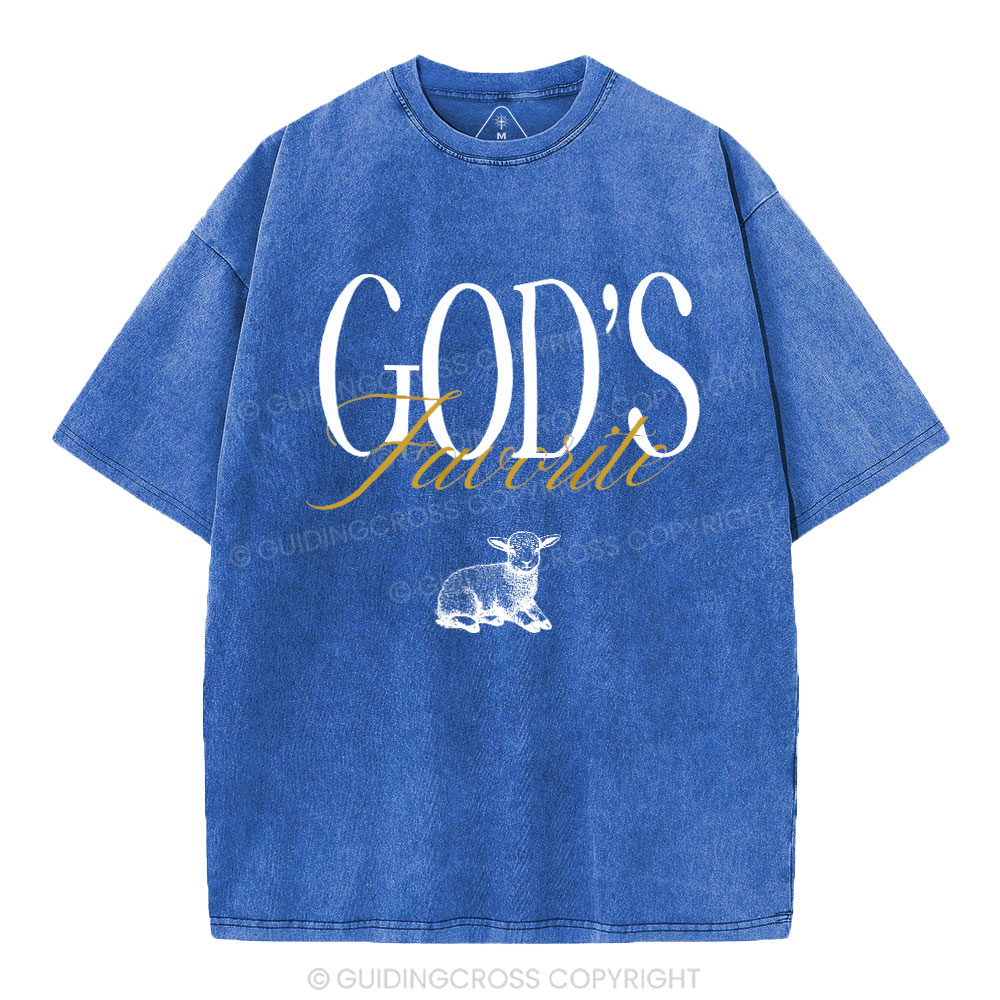 God's Favorite Christian Washed T-Shirt