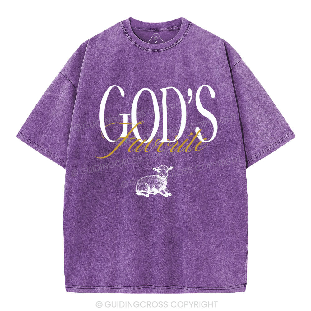 God's Favorite Christian Washed T-Shirt