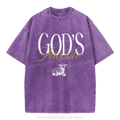 God's Favorite Christian Washed T-Shirt