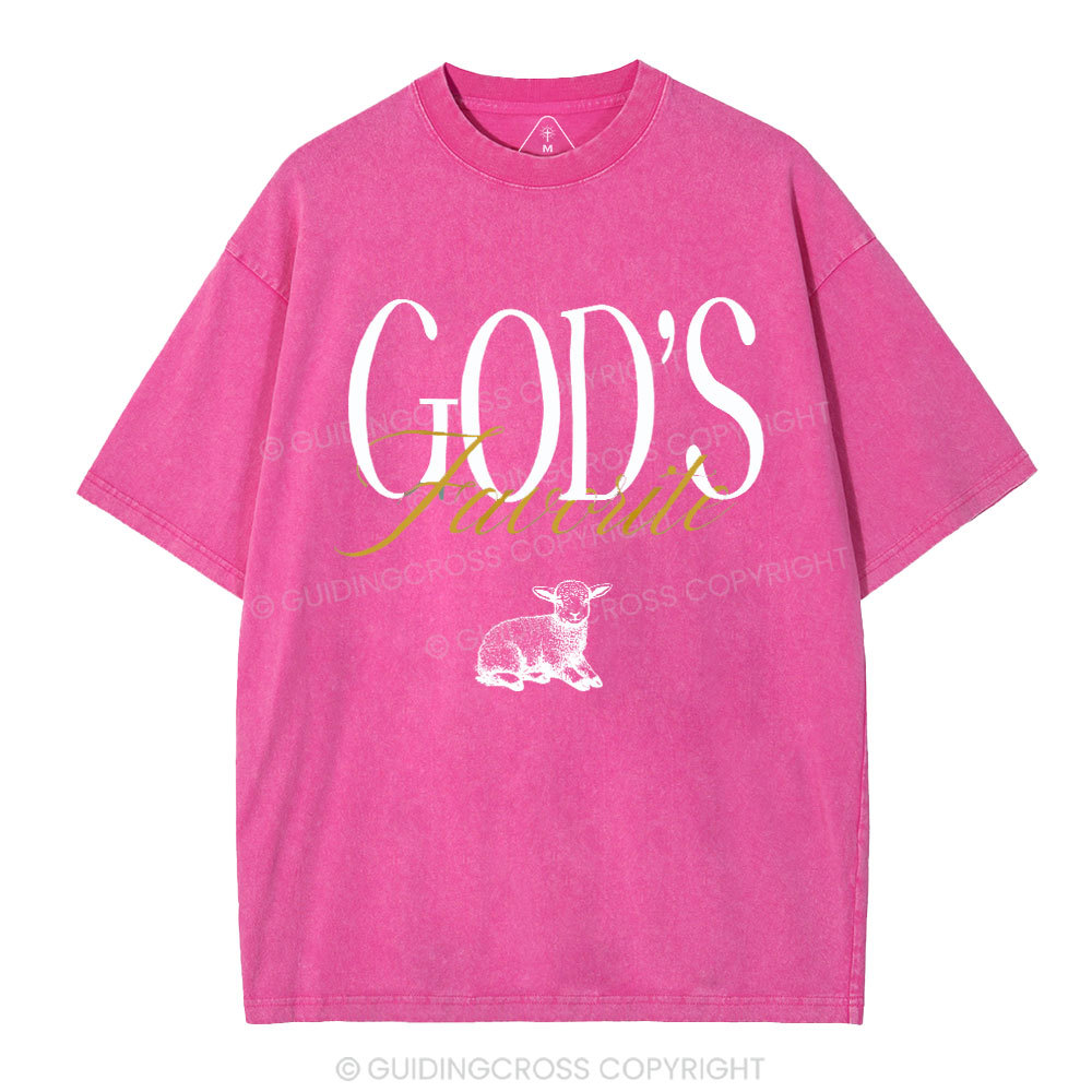 God's Favorite Christian Washed T-Shirt