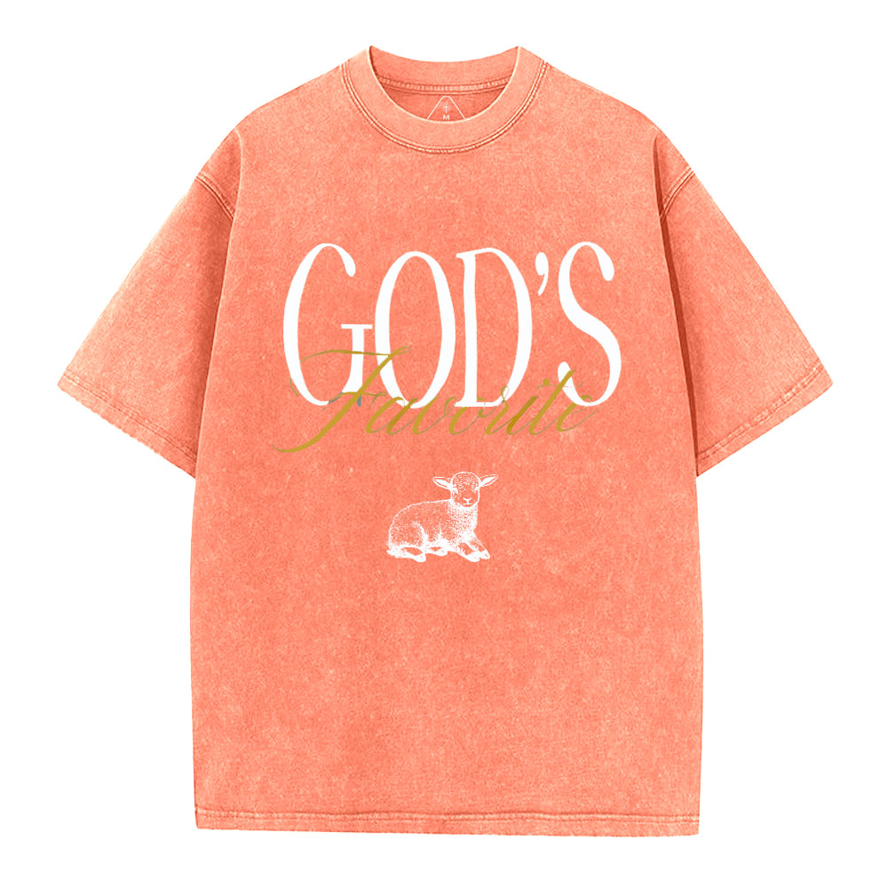 God's Favorite Christian Washed T-Shirt
