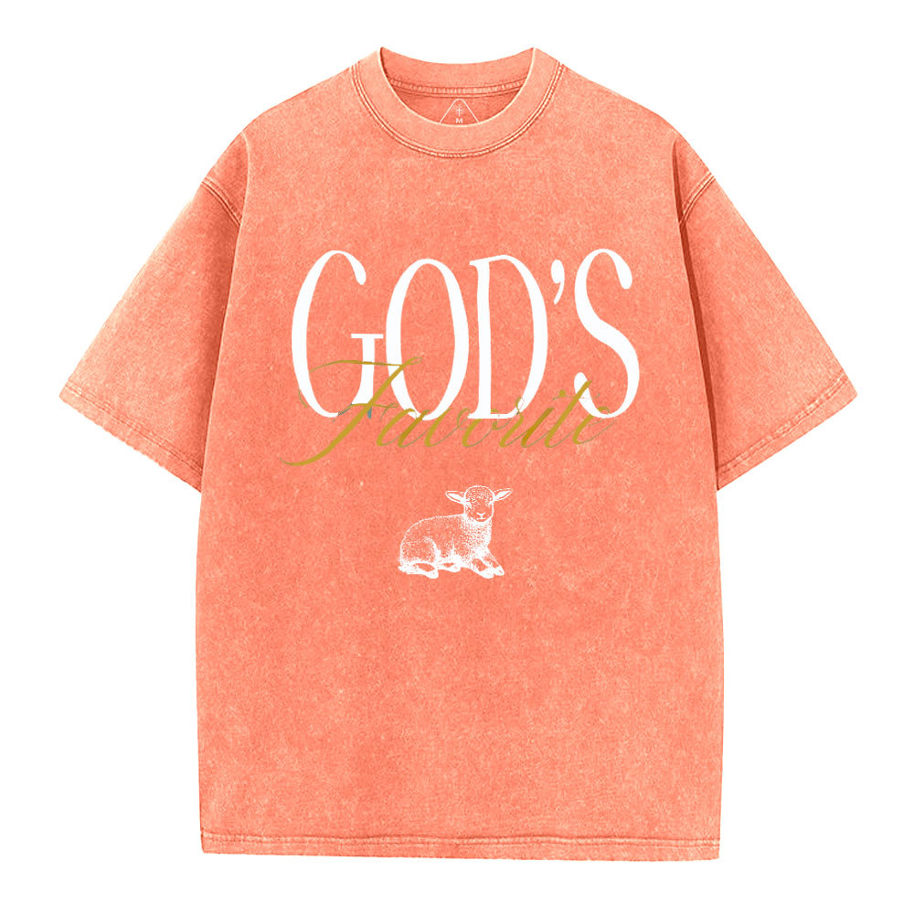 God's Favorite Christian Washed T-Shirt
