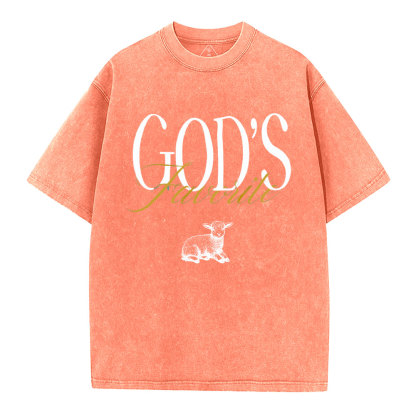 God's Favorite Christian Washed T-Shirt