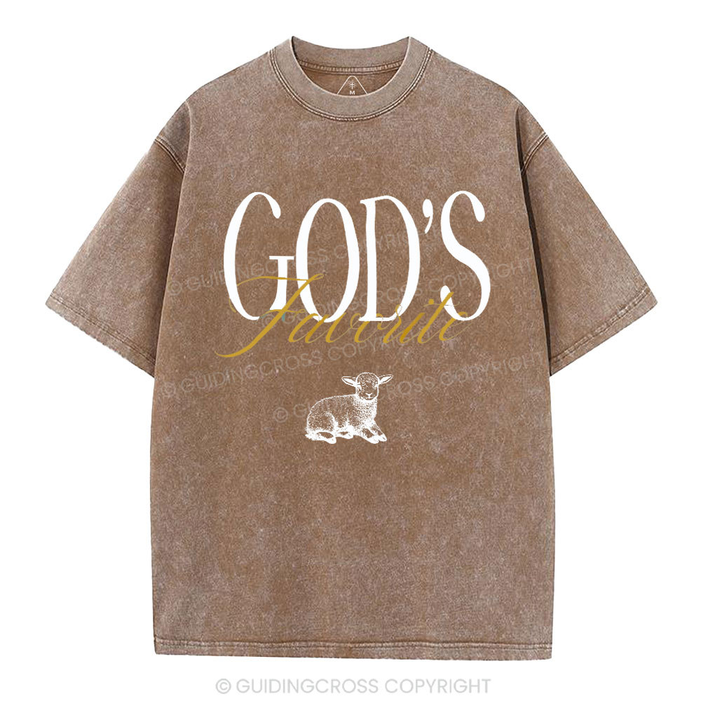 God's Favorite Christian Washed T-Shirt