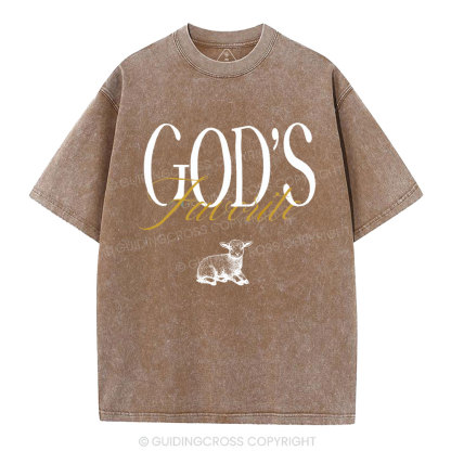 God's Favorite Christian Washed T-Shirt