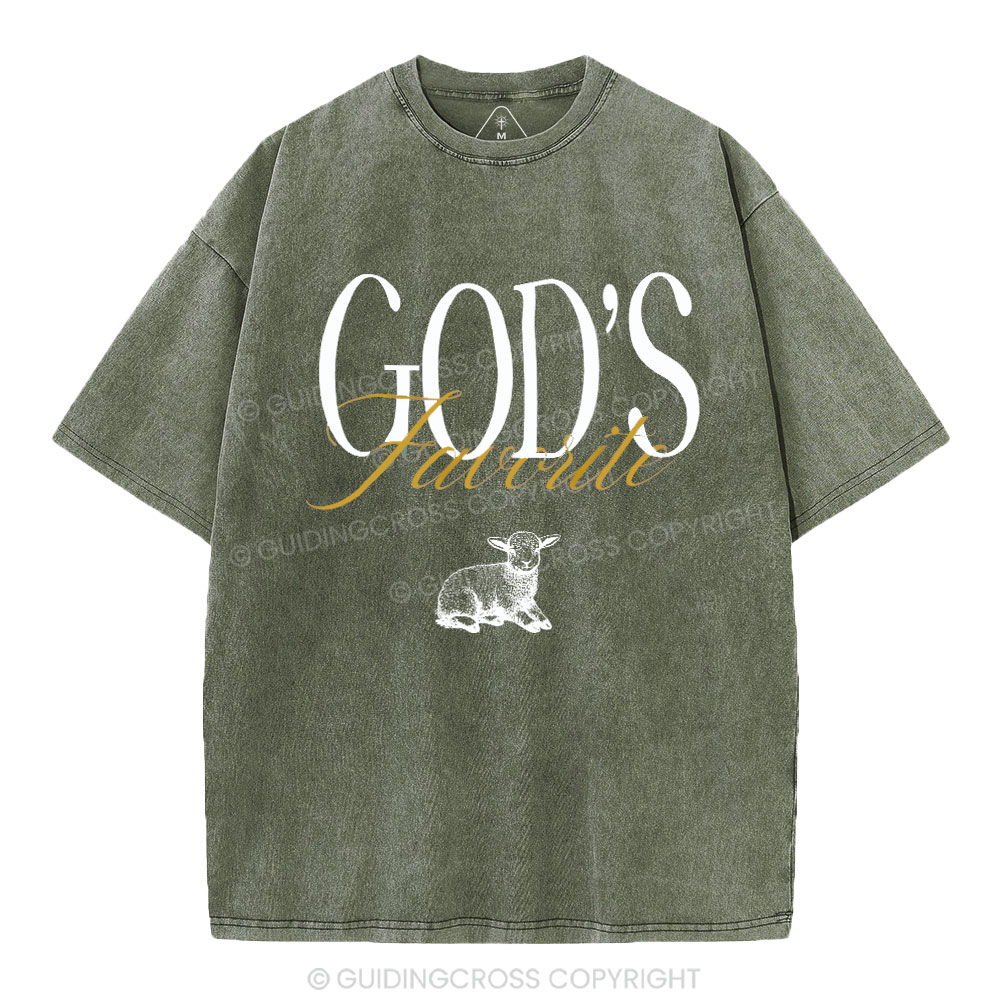 God's Favorite Christian Washed T-Shirt