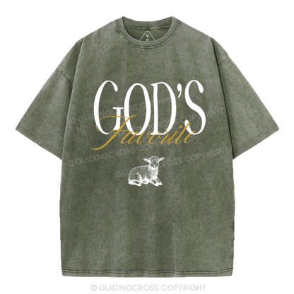 God's Favorite Christian Washed T-Shirt