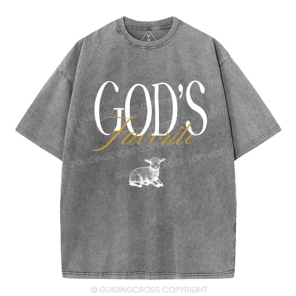 God's Favorite Christian Washed T-Shirt
