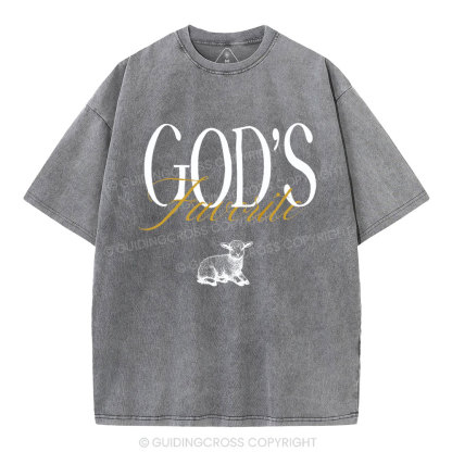 God's Favorite Christian Washed T-Shirt