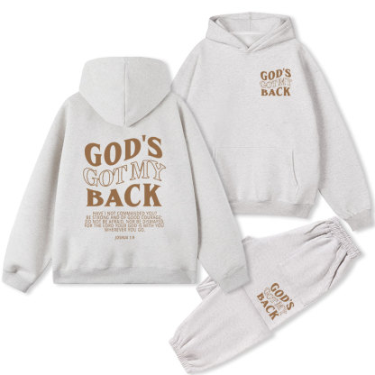 God's Got My Back Christian Fleece Hoodie Set