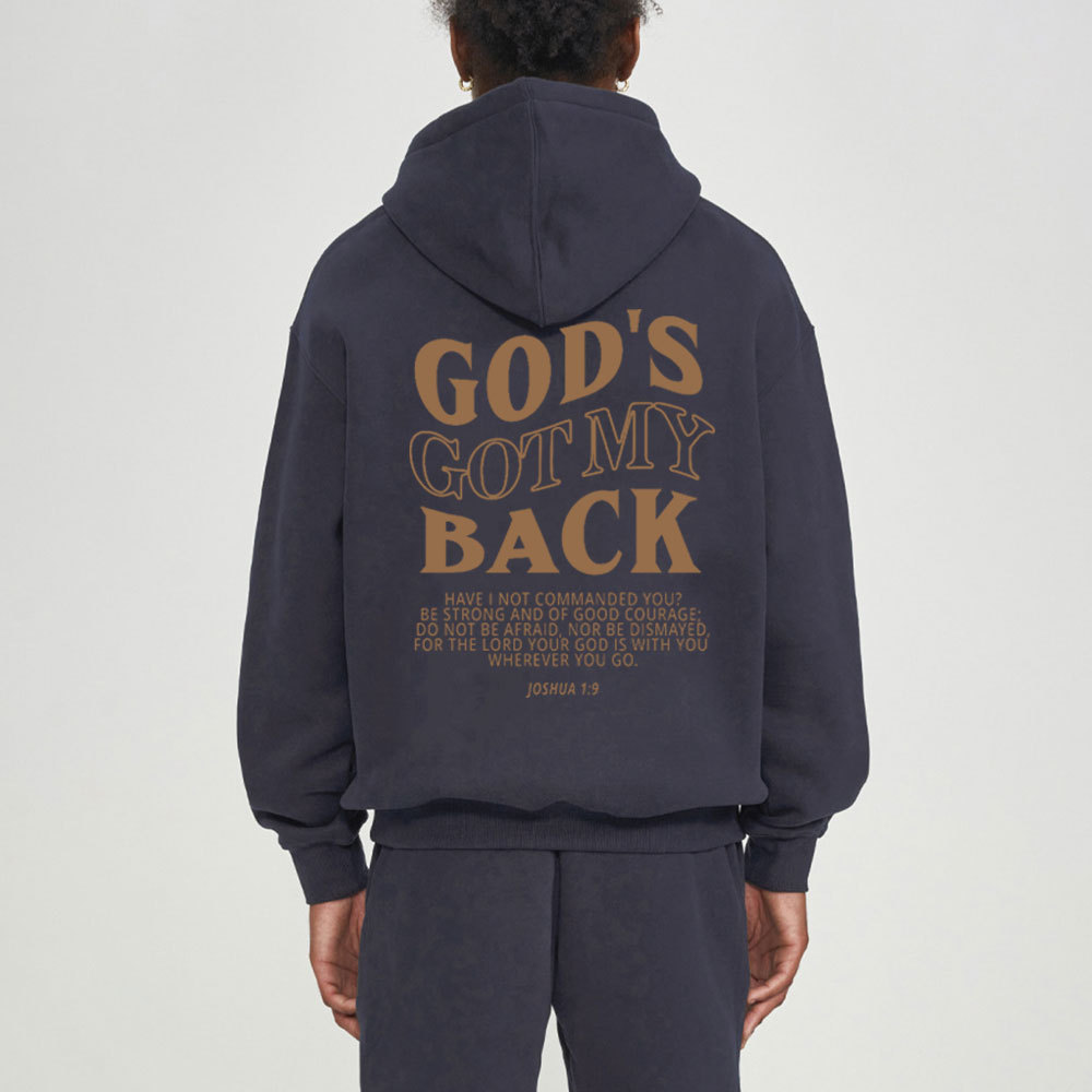 God's Got My Back Christian Fleece Hoodie Set