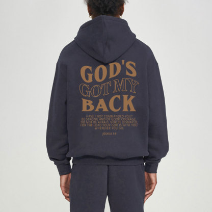 God's Got My Back Christian Fleece Hoodie Set