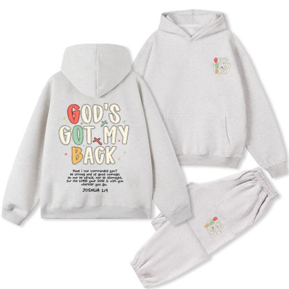 God's Got My Back Christian Fleece Hoodie Set