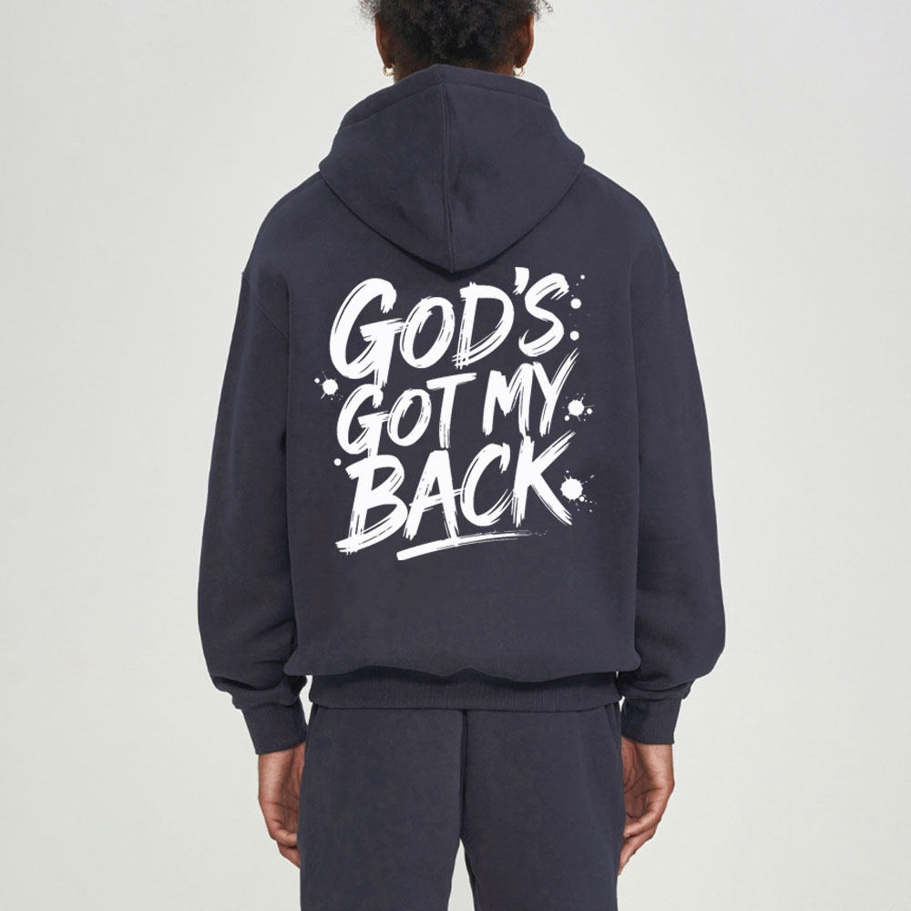 God's Got My Back Christian Fleece Hoodie Set