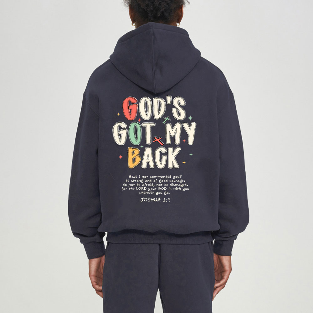 God's Got My Back Christian Fleece Hoodie Set