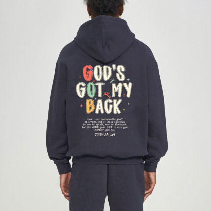 God's Got My Back Christian Fleece Hoodie Set