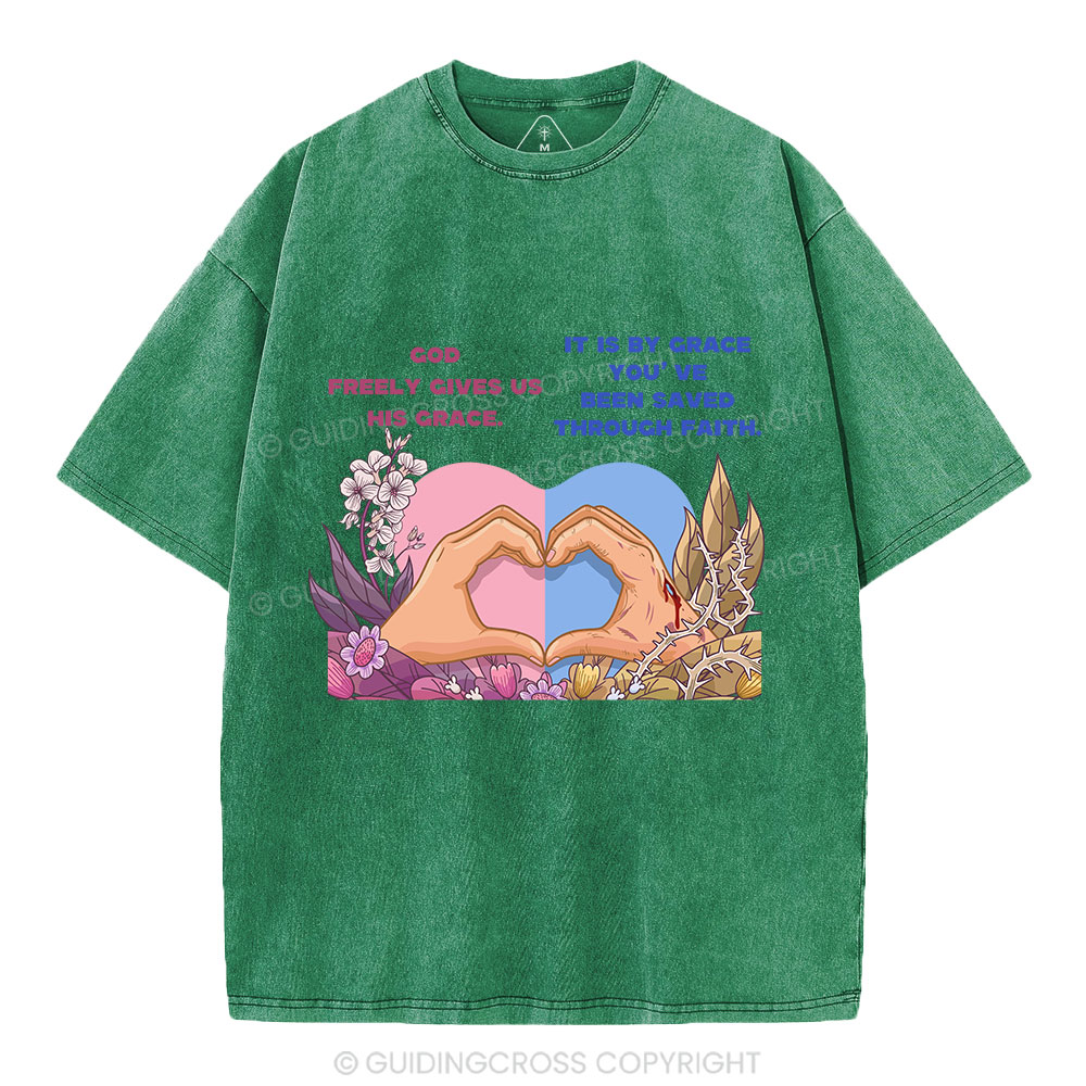 God's Grace  Christian Washed T-Shirt